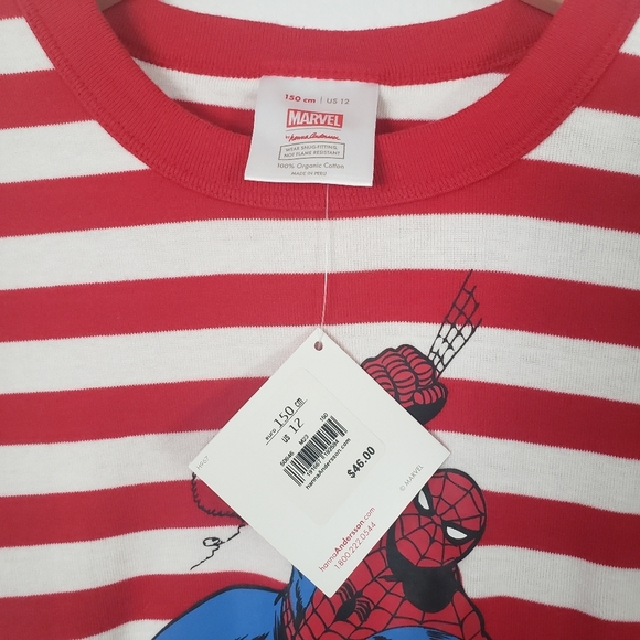 Hanna Andersson Marvel Spiderman jersey tee size12 - Picture 6 of 9